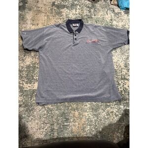 Vintage Majestic Atlanta Braves Polo Distressed 2XL